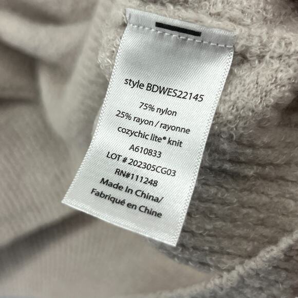 BAREFOOT DREAMS Sweater Womens L Cozy Chic Lite Plush V-Neck Pullover Beige - Picture 11 of 14